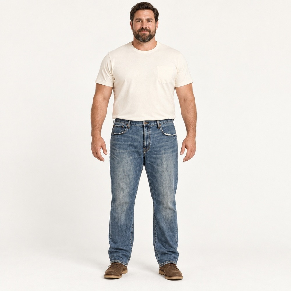 Lucky Brand 410 Athletic Fit Mens Medium Wash Blue Denim Jeans W40 L30